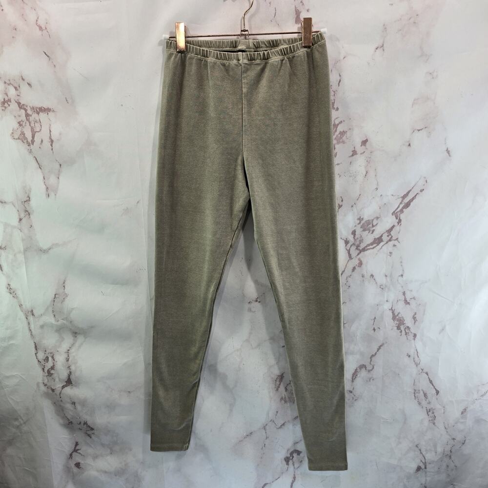 Skims Leggings Womens Medium Taupe Brown Tan Beige Cotton Crop Mid Rise